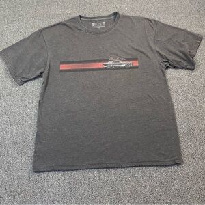 Newport Blue Men's Graphic T-Shirt Dark Gray Red Classic Muscle Car Mustang XXL